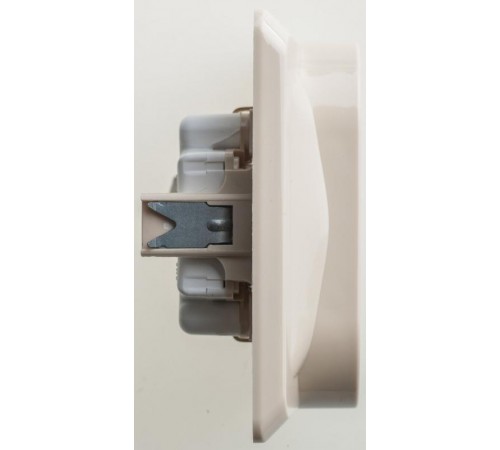 Этюд Кремовый С/У Розетка 2-ая с заземлением с защитными шторками  PC16-008K  SE