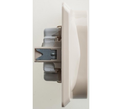 Этюд Кремовый С/У Розетка 2-ая с заземлением с защитными шторками  PC16-008K  SE