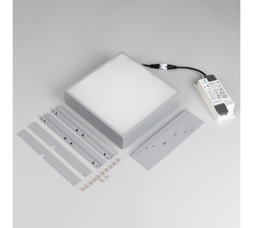 Светильник DL-GRIGLIATO-S190x190-24W Warm3000 (GR, 100 deg, 230) (ARL, IP40 Металл, 5 лет) 047681 Arlight