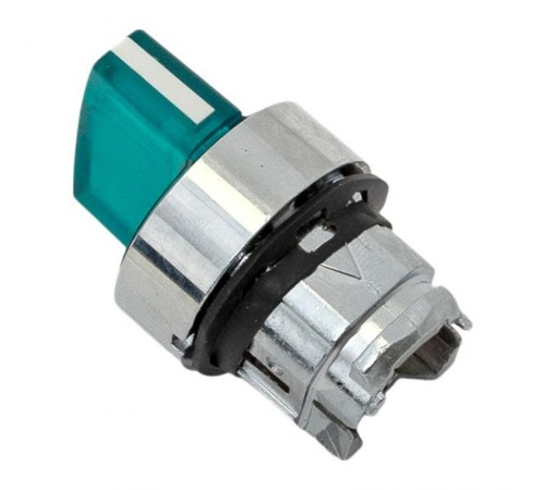 Механизм исполнительный переключателя ХB4 зеленый на 3 положения с фиксацией, с подсветкой с короткой ручкой IP65  XB4BD3FL-G-65  EKF