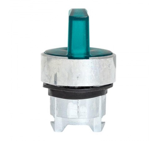 Механизм исполнительный переключателя ХB4 зеленый на 3 положения с фиксацией, с подсветкой с короткой ручкой IP65  XB4BD3FL-G-65  EKF