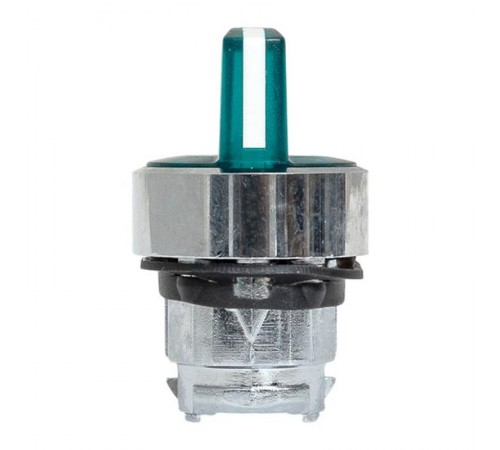 Механизм исполнительный переключателя ХB4 зеленый на 3 положения с фиксацией, с подсветкой с короткой ручкой IP65  XB4BD3FL-G-65  EKF