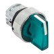 Механизм исполнительный переключателя ХB4 зеленый на 3 положения с фиксацией, с подсветкой с короткой ручкой IP65  XB4BD3FL-G-65  EKF