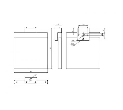 Световой указатель аварийного освещения BS-RADEM-81-S1-INEXI3 Black  a15538  Белый свет