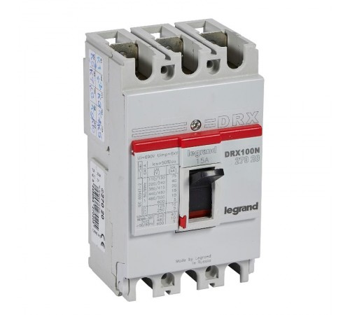 DRX125 термомагнитный 15A 3П 20KA  027020  Legrand