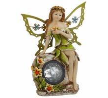 Cветильник садовый декоративный SL-RSN27-ELF на солнечной батарее, полистоун, цветной, 27 см  Б0018809  ЭРА