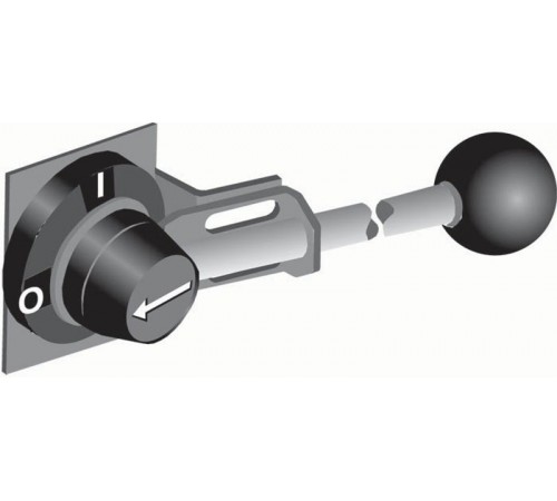 Ручка управления YASDA35 усиленная стальная для рубильников типаOT1000..2500 установки на дверь IP65 c cимволами I-O  1SCA104400R1001  ABB