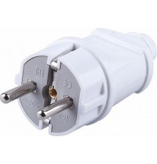 PPG16-42-201 Вилка прямая с/з, 250В, 16A, белый  32851  STEKKER