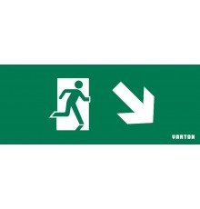 Пиктограмма (Наклейка) Фигура / Стрелка Вниз Вправо для аварийно-эвакуационного светильника IP20  V1-R0-70354-21A01-2011  VARTON