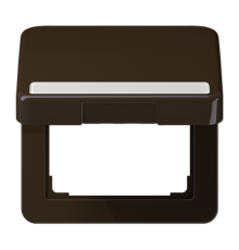 Крышка ударопрочная откидная с возвратной пружиной и полем для надписи 757 мм; коричневая  CD590BFNAKLBR  Jung