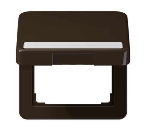 Крышка ударопрочная откидная с возвратной пружиной и полем для надписи 757 мм; коричневая  CD590BFNAKLBR  Jung