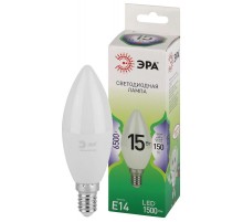 Лампа светодиодная  GREEN LINE LED B35-15W-865-E14 GL E14 15 Вт свеча холодный свет  Б0067091  ЭРА