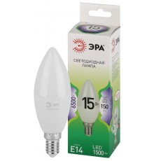 Лампа светодиодная  GREEN LINE LED B35-15W-865-E14 GL E14 15 Вт свеча холодный свет  Б0067091  ЭРА