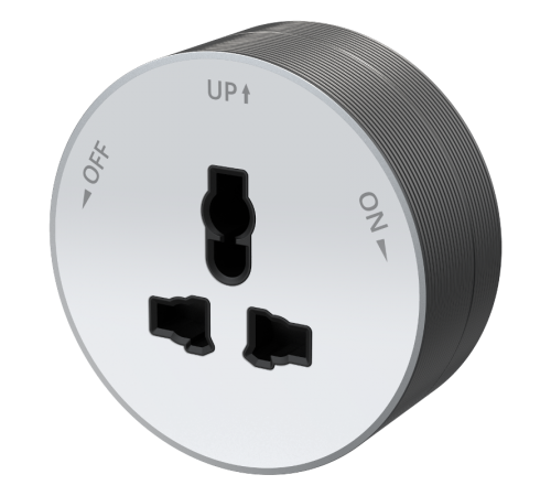 MultiTrack Розетка универс. круглая 13А/250В Белый  MTK13002W  SE