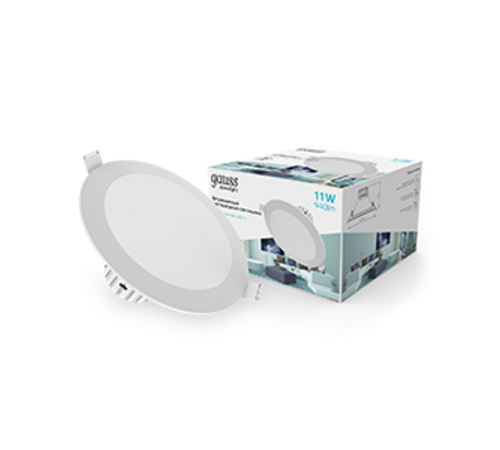 Светильник светодиодный встраиваемый круглый белый, 11W, 940 Lm LED 4100K  946411211  Gauss