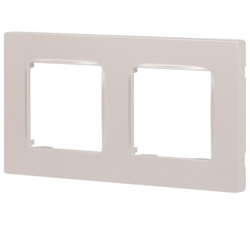 Рамка для розеток и выключателей  Серия 12 12-5202-15 на 2 поста, Классик, перламутр  Б0067792  ЭРА