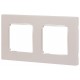 Рамка для розеток и выключателей  Серия 12 12-5202-15 на 2 поста, Классик, перламутр  Б0067792  ЭРА