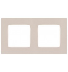 Рамка для розеток и выключателей  Серия 12 12-5202-15 на 2 поста, Классик, перламутр  Б0067792  ЭРА