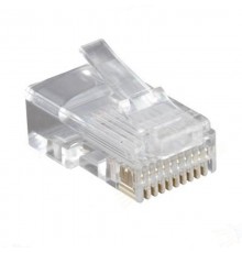 Разъем PLUG-10P10C-U-06-10 RJ-50(10P10C),универс.(д.однож.и многож.каб.),д. круглого кабеля, напыление 6µ"/ 6 микродюймов (10 шт)  49342  Hyperline