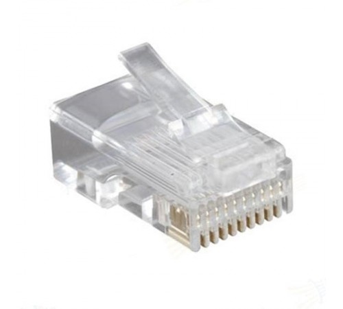 Разъем PLUG-10P10C-U-06-10 RJ-50(10P10C),универс.(д.однож.и многож.каб.),д. круглого кабеля, напыление 6µ"/ 6 микродюймов (10 шт)  49342  Hyperline