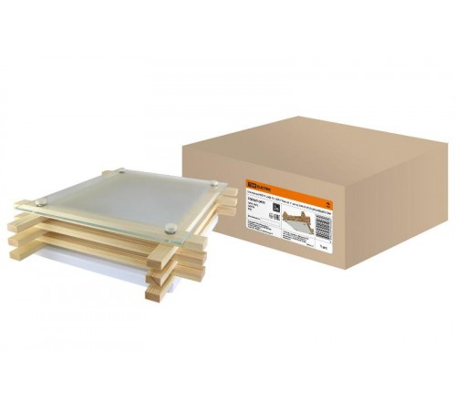 Светильник для ЖКХ невлагозащищенный декоративный под лампу НПБ 01-2х60-111 УХЛ4 "Бонсай-1" сосна 2х60Вт IP20 (330х330х85)  SQ0303-0401  TDM