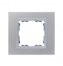 Simon 82 Рамка декоративная, 1 пост, S82 Nature, Металл, алюминий-алюминий  82917-33  Simon