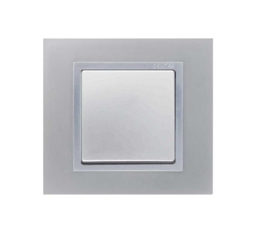 Simon 82 Рамка декоративная, 4 поста, S82 Nature, Металл, алюминий-алюминий  82947-33  Simon