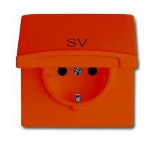 Розетка SCHUKO, 20 EUGKB-14-101, c контрольным СД, с крышкой SV, Allwetter44, IP44, оранжевая, 16А, 250В.  2064-0-0297   2CKA002064A0297  ABB