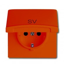 Розетка SCHUKO, 20 EUGKB-14-101, c контрольным СД, с крышкой SV, Allwetter44, IP44, оранжевая, 16А, 250В.  2064-0-0297   2CKA002064A0297  ABB
