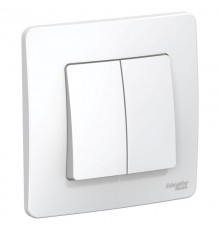 Blanca Белый С/У Выключатель 2-клавишный, 10А, 250B  BLNVS010501  SE