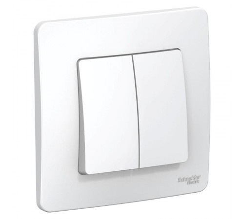 Blanca Белый С/У Выключатель 2-клавишный, 10А, 250B  BLNVS010501  SE