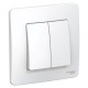 Blanca Белый С/У Выключатель 2-клавишный, 10А, 250B  BLNVS010501  SE
