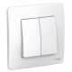 Blanca Белый С/У Выключатель 2-клавишный, 10А, 250B  BLNVS010501  SE