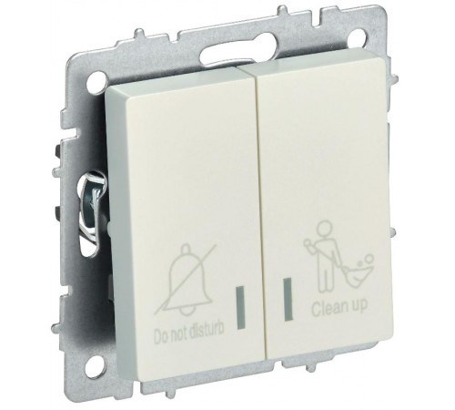 BRITE Выключ. 2-кл. с инд. отел. 10А ВС10-2-9-БрЖ жемч.  BR-V20-2-10-K36  IEK