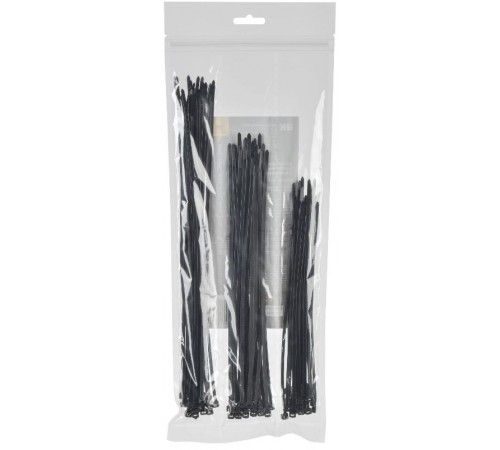 Набор хомутов 3,6х200; 3,6х250; 3,6х300 чер. (75шт/упак)  UNH35-N04-075  IEK