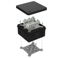 Коробка огнестойкая для о/п двухкомпонентная 60-0300-FR2.5-12 Е15-Е120 RAL9005 100х100х50 (14 шт/кор) черная  60-0300-9005-FR2.5-12  Промрукав