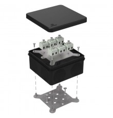 Коробка огнестойкая для о/п двухкомпонентная 60-0300-FR2.5-12 Е15-Е120 RAL9005 100х100х50 (14 шт/кор) черная  60-0300-9005-FR2.5-12  Промрукав