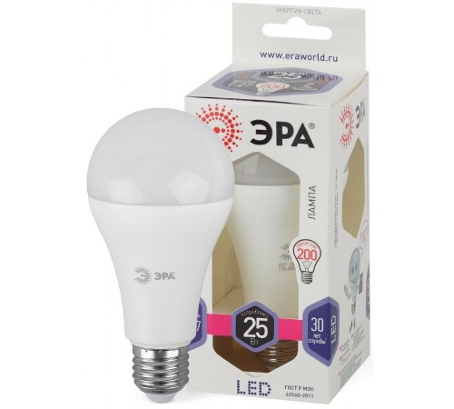 Лампа светодиодная LED 25Вт E27 6000К СТАНДАРТ груша  Б0035336  ЭРА
