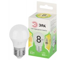 Лампа светодиодная  GREEN LINE LED P45-8W-830-E27 GL E27 8 Вт шар теплый свет  Б0067023  ЭРА