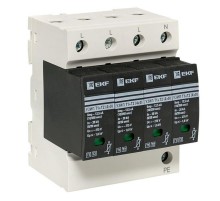 Устройство защиты от импульсных перенапряжений Т1+Т2; Iimp-12,5kA; In-20kA; Uc-275В; 4+0 EKF PROxima  OV12-4-504  EKF