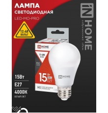 Лампа светодиодная низковольтная LED-MO-PRO 15Вт 12-48В Е27 4000К 1200лм  4690612036182  IN HOME