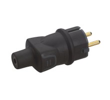 Вилка 2К+З черная  050196  Legrand