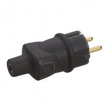 Вилка 2К+З черная  050196  Legrand