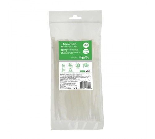 СТЯЖКА КАБЕЛЬНАЯ 200х4.8 БЕЛАЯ (100шт)