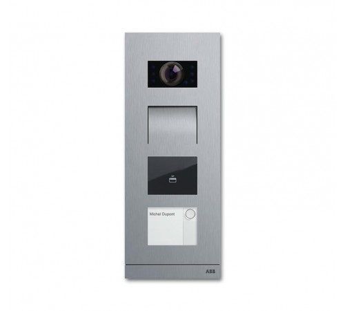 Станция вызова, видео, 1 кл., со считывателем карт доступа, сталь  8300-0-0441   2CKA008300A0441  ABB