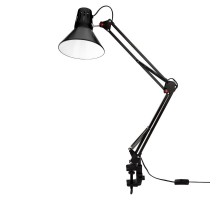 Светильник настольный Акцент на металлической стойке с винтовым зажимом, с цоколем Е27, 60 Вт, цвет антрацит  603-1008  Rexant