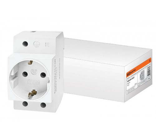 Розетка с заземляющим контактом РАр10-3-ОП Shuko   SQ0209-0001  TDM