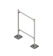 Опорная конструкция для гор. прямоуг. воздуховодов  TECHNORAPTOR STEELFOOT 1000х1500  KM-TR-STF-SSHRAD-1000-1500  КМ - профиль