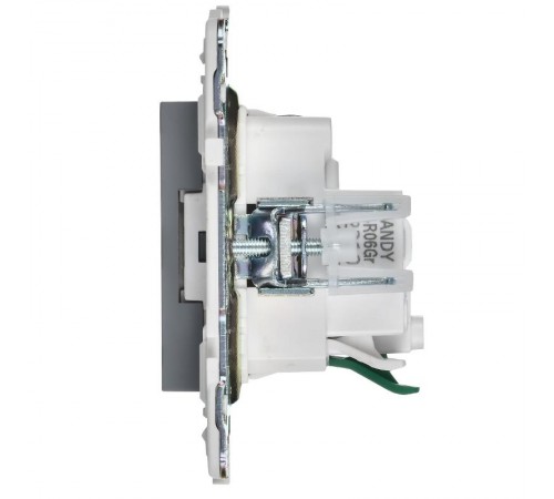 SKANDY Розетка с з/к/ш 16А б/к SK-R06Gr серый  SK-R14-16-1-K03  IEK