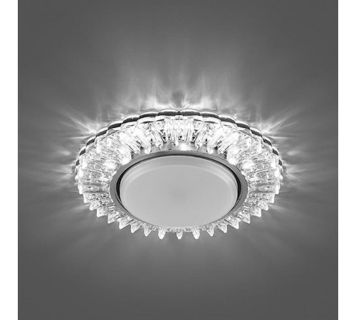 Светильник потолочный встраиваемый под лампу GX53 CD4025 20LED*2835 SMD 4000K, 15W GX53, без лампы, прозрачный, хром  29539  FERON